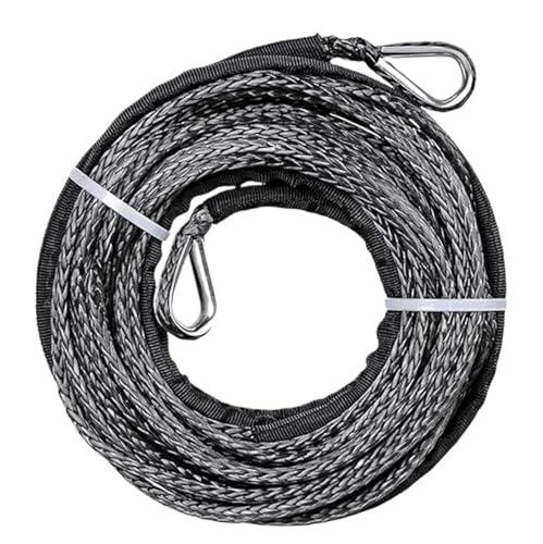 ZWCSHUU Corde de Remorquage Rallonge de câble de treuil synthétique 6 mm x 30 m for Voiture Tout-Terrain 4X4(Black)