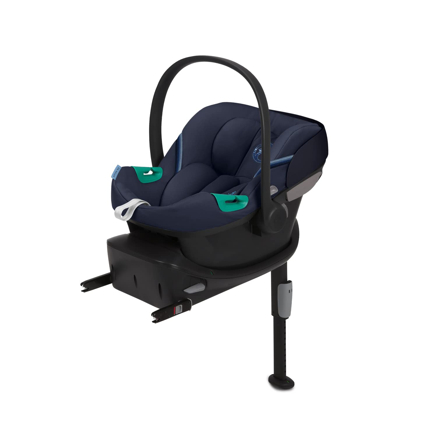 Cybex Gold Silla de coche para bebé Aton S2 i-Size, Desde el nacimiento hasta los 24 meses aprox., Máx. 13 kg, Incl. Reductor para recién nacidos, Compatible con SensorSafe, Ocean Blue