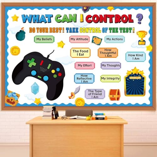 Ensemble de tableau d'affichage jeux vidéo pour gérer l'anxiété scolaire