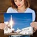 SpaceX Rocket Launch v2-11x14 Unframed Art Print - Great Gift Under $15 for Space Lovers/Geeks