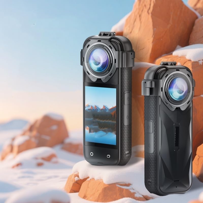 Osłona obiektywu kompatybilna z Insta360 X5, osłona obiektywu aparatu fotograficznego, ochrona ekranu obiektywu, panoramiczny obiektyw aparatu, szkło hartowane, odporne na zarysowania, lustro