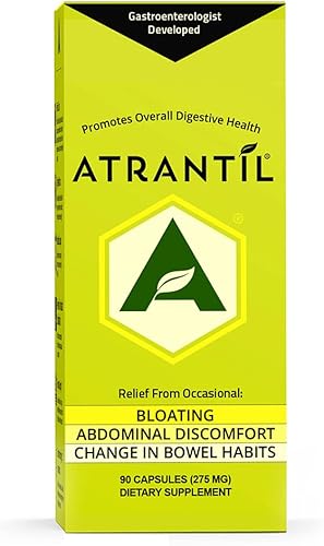 Atrantil 90 cápsulas: polifenol repleto de antioxidantes para hinchazón y alivio de gases, molestias abdominales, estreñimiento, diarrea,