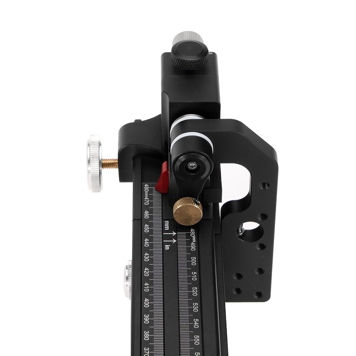 HONGDUI Valla extendida de aluminio de 19 a 36 pulgadas con tope abatible ajustable compatible con HONGDUI MG21 y TB01, para sierra de mesa, carpintería, cinta de lectura dual mm/pulgada, KS22