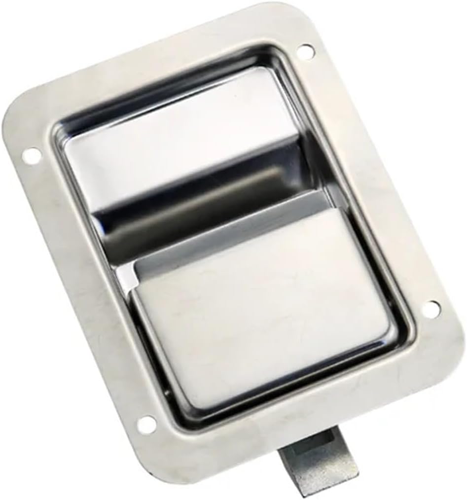 304 Stainless Steel Panel Lock for Engine Hood Toolbox Industrial Machinery Embedded Container Flat Box Lock 1Pcs(MS866-27 No Lock)