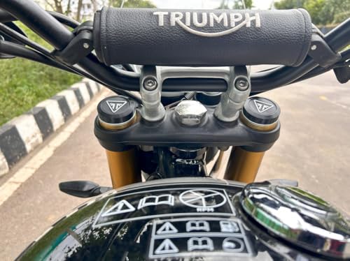 Image of Front Fork Caps for Triumph Speed 400, Scrambler 400x | Triamph