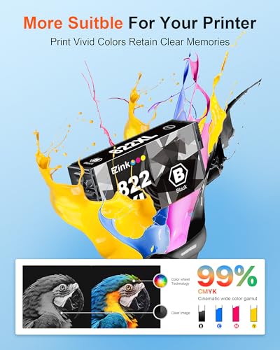 Image of E-Z Ink Pro Remanufactured Ink Cartridge Replacement for Epson 822XL 822 T822, Black, 2 Pack