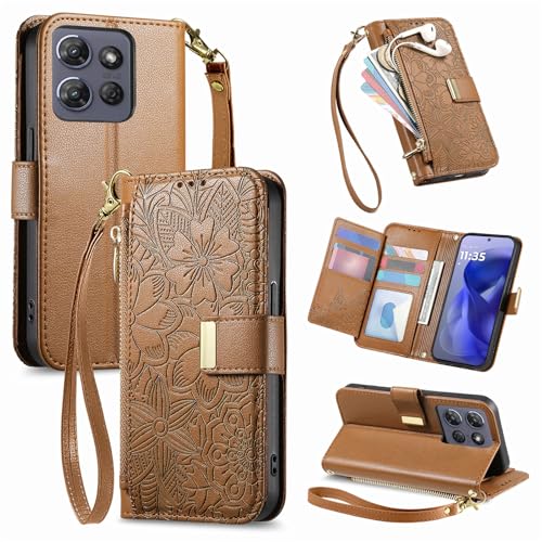 Niuuro Motorola Moto G Power 2025/G Play 2025 �E�H���b�g�P�[�X�A�����J�[�h�z���_�[(�J�[�h8-10��)�A�W�b�p�[�|�P�b�g�A���X�g�X�g���b�v�A�X�^���h�L�b�N�X�^���h�A�t�����[PU���U�[�ی�d�b�P�[�X���f�B�[�X�A�u