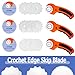 Mesee 9Pcs Crochet Edge Cutter Blades 45mm Perforating Rotary Cutting Blade 12/15/27 Tooth Skip Stitch Cutter Blades Rotary Replacement Rolling Blade for Cutting Quilting Sewing Fabric Leather Paper