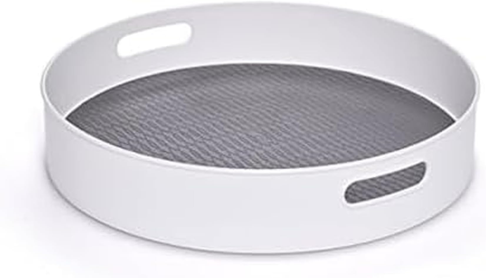 Under-Sink Pantry and Cabinet Organizer, 18-Inch, Revolving Storage Solution, White and Gray