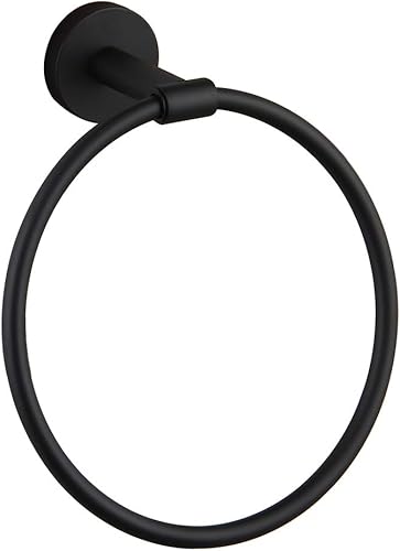 GERZWY Anillo de toalla de mano, SUS 304 giratorio de acero inoxidable para toallas de cocina, accesorios de baño redondos modernos que ahorran