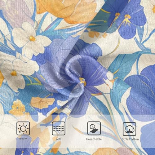 KLL The Garden Tricolor Pansy Flower Toddler Boys' Comfort Boxer Briefs Cute Children Panties3