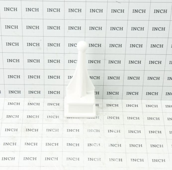 1" x 1" Arrowhead White Vinyl Picket Caps for Vinyl Fence Posts (Pack of 5)