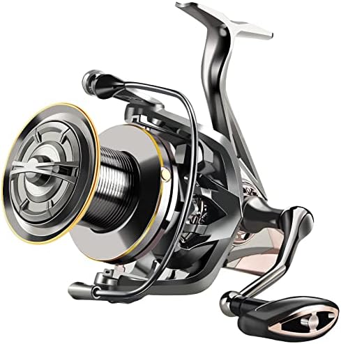 HAUT TON Spinning Reel NGK-8000 Advanced Version,17+1BB Graphite Frame Surf Fishing Reels,4.8:1 Gear Ratio 55lbs Max Drag Medium Long Casting Inshore & Offshore Saltwater Monster Fish.