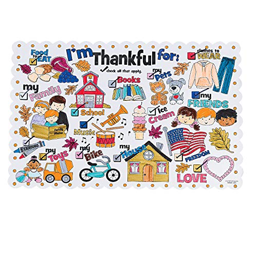Color Your Own Thanksgiving Placemats - Crafts for Kids and