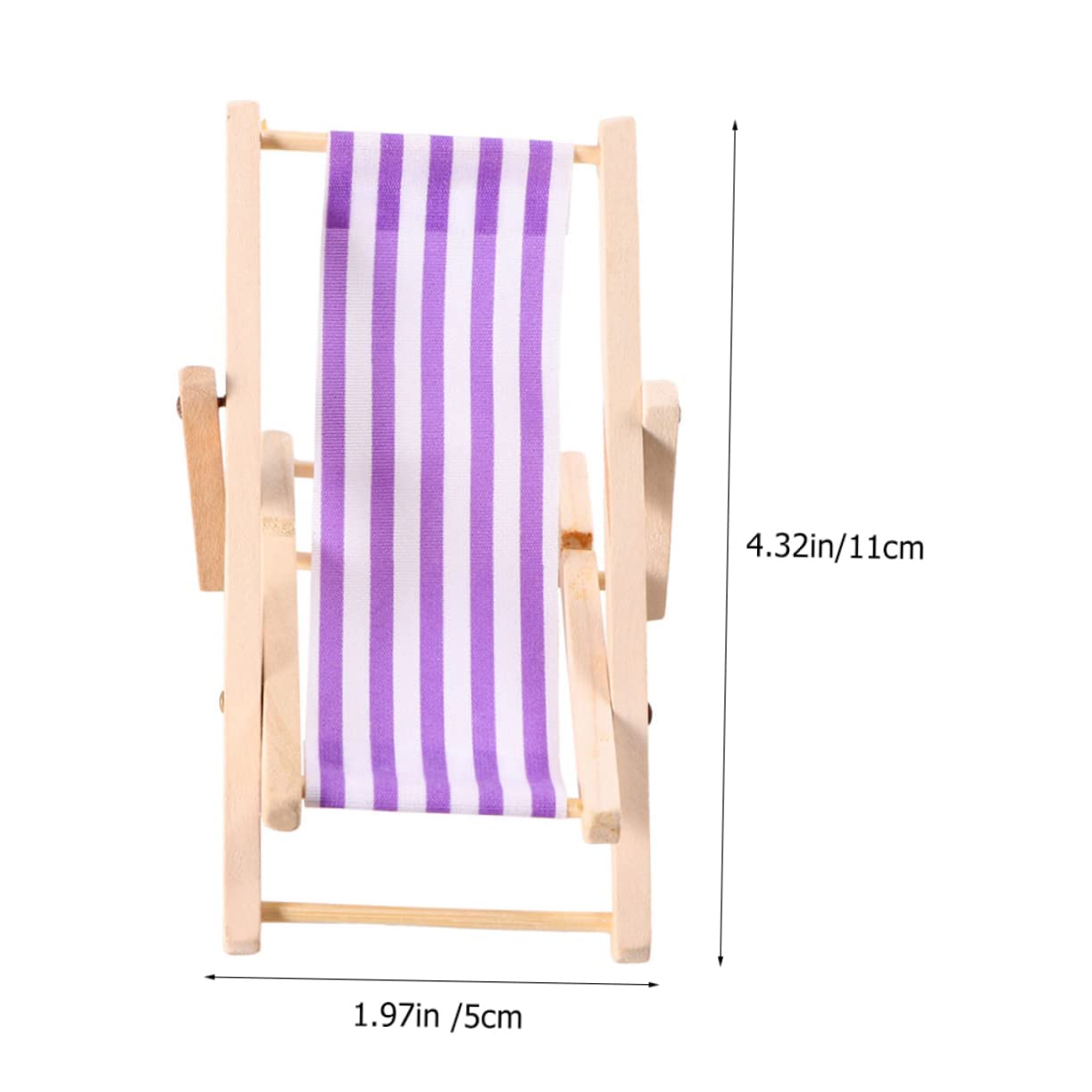 HEMOTON Miniature Beach Chairs 3pcs Mini Folding Chair Ornaments Miniature Decor for Beach House