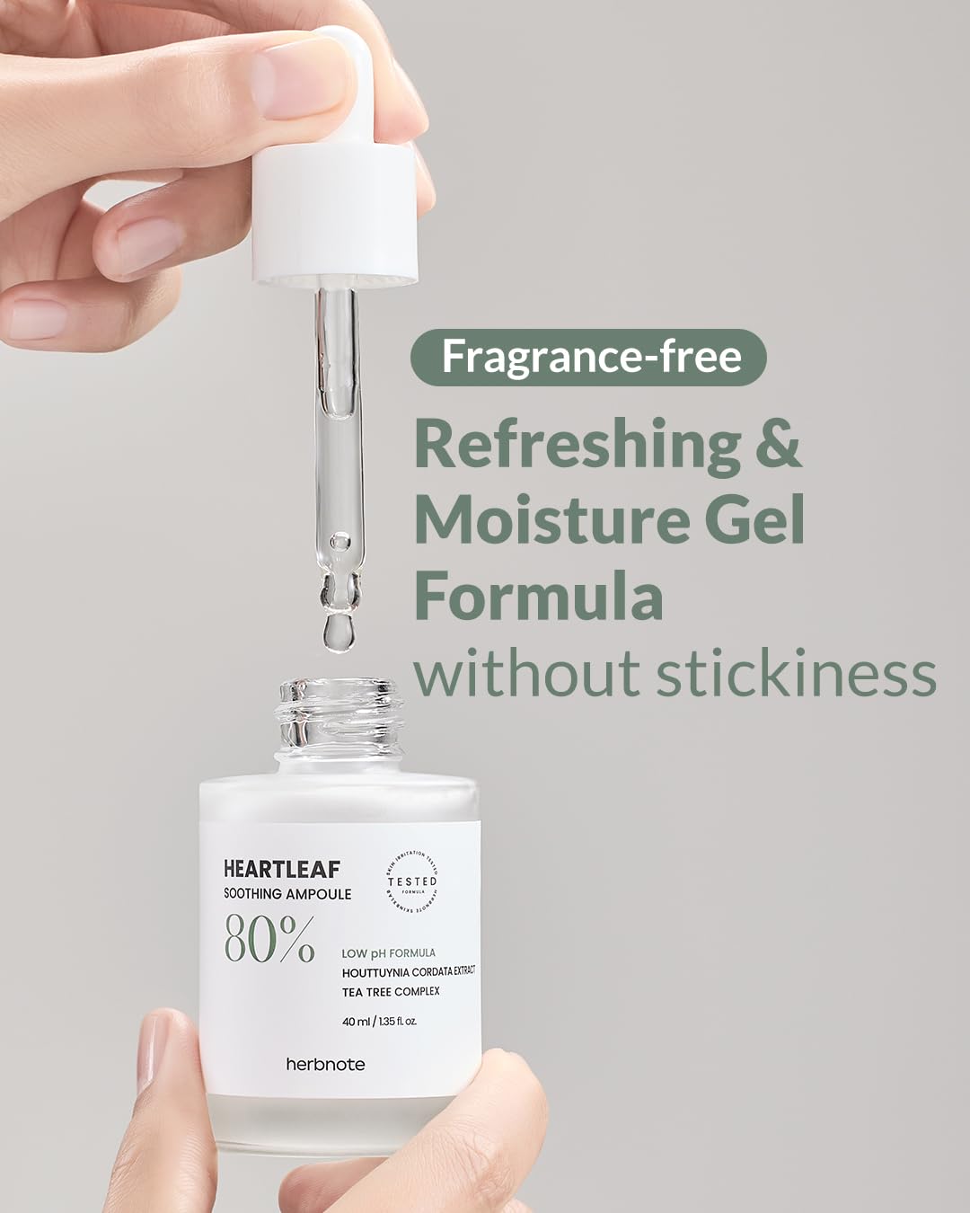 Heartleaf Soothing Moisture Ampoule - Enriched with 80% Extracted Houttuynia Cordata, Teatree & Pantenol - Effective for Sebum Control - Clinical Tested, 1.35 fl.oz - Image 6