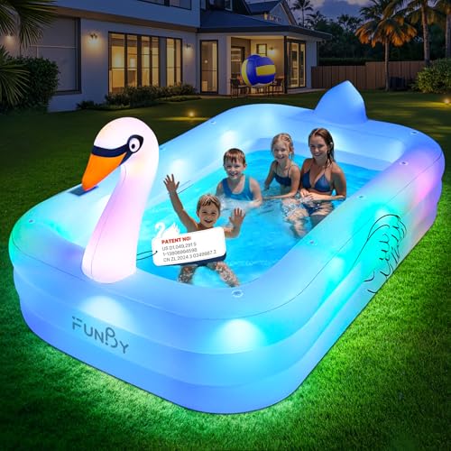 Blow Up Pools For Adults, Solar Swan Inflatable Pool With