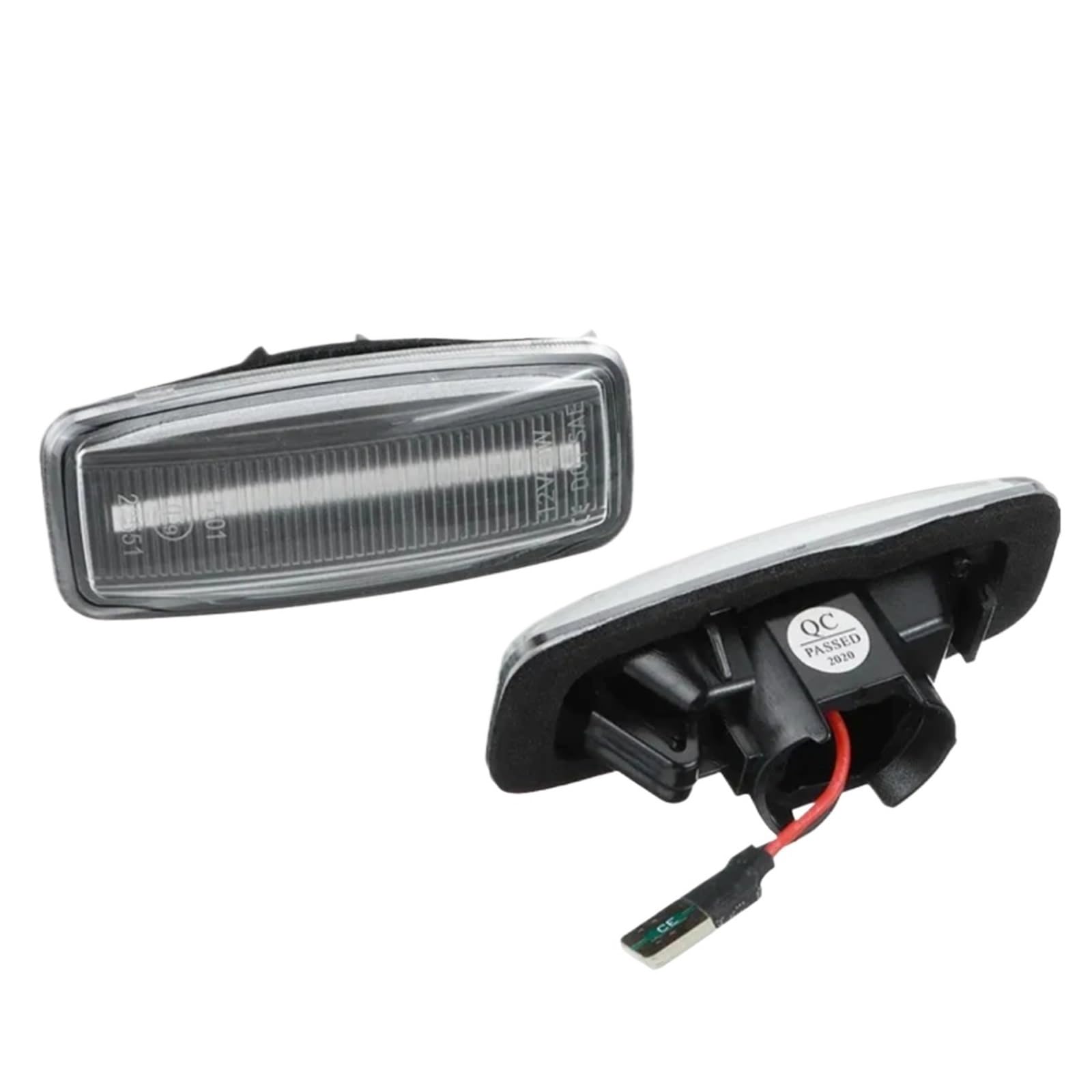 Luce Intermitente Lateral Compatible Con Nissan Para Almera 2012-2015 Para Atlas 2007-2010 Para Presage 2003-2009 Luces Señal Giro Lámpara Marcador Lateral Coche(White,Dynamic)