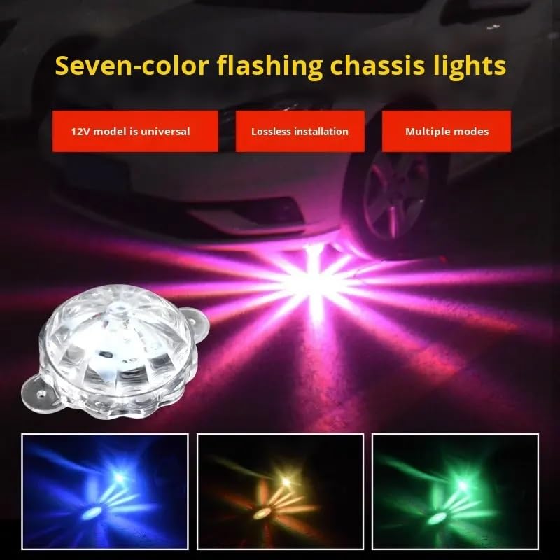 Image of Universal Motorcycle Underbody RGB Light Strip with Remote Flash Mode (Pack of 2)