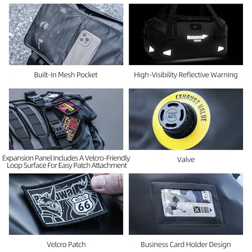 Bolsa trasera impermeable para moto 40L miniatura 7
