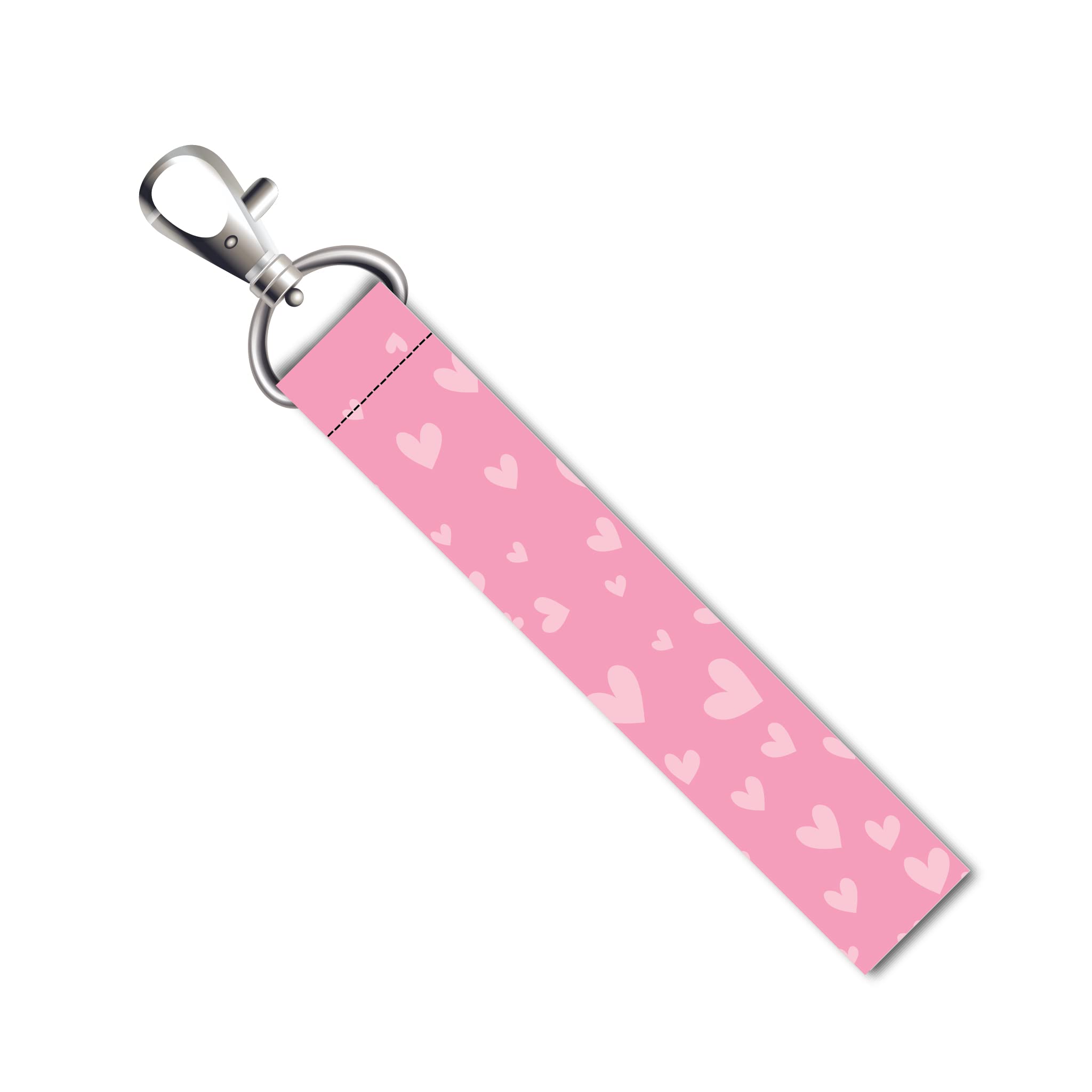 Pink Hearts Lanyard Tag with Swivel Lobster for Girls Luggage Bags Backpack Travelers Students Worker L X H 5 X 0.8 INCH-image-33