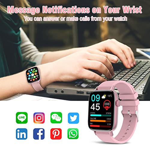 Smart Watch 1.95'' Full Touch Smart Watches For Women Smart Fitness Tracker Watch For Android Ios Phones Compatible With Answer Calls Waterproof Smartwatch With 28 Sport Activity/Sleep/Heart Rate/Step #TOP3