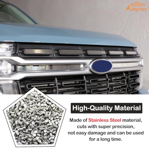 Image of 7Pcs Car Front Bumper Grille Covers Compatible with Ford Maverick 2022 Front Grille Mesh Inserts Trim Cover Front Grill Mesh Inserts Clip-in Grille Guard Car Air Inlet Vent Grille Cover Accessories
