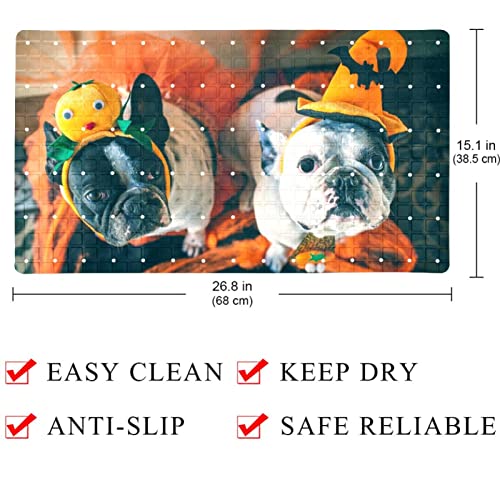 Tapis de bain antidérapant chien avec ventouses drainage