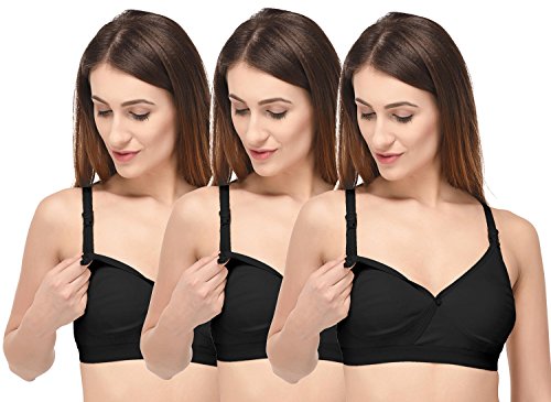 Image of Fabme Women's Hosiery Seamless Nursing Bra - Pack of 3