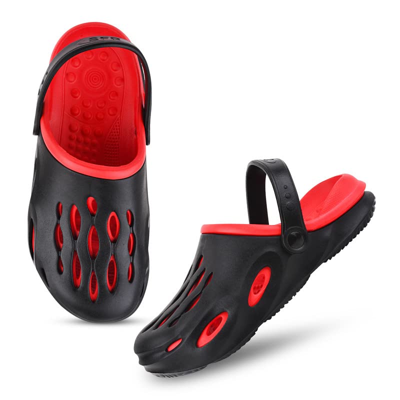Image of SFR Men's Clogs l Lightweight, Stylish & Water Resistant Croc l Casual & Comfortable Men's Sandals with Adjustable Strap l Unisex Anti-Skid Clogs l Washable Rubber Clogs for Mens, Boys(Victor)