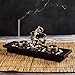 MyGift Mini Zen Garden with Ganesh Statue, Incense Stick Burner, Tealight Candle Holders, Decorative Rocks and Display Tray