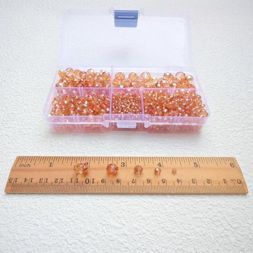 Image of Wine Red Rondelle Glass Beads for Jewelry Making, Faceted Briolette Crytal Spacer Beads for Bracelet Necklace Earring (2mm 4mm 6mm 8mm 10mm Mixed Sizes, 1000pcs)