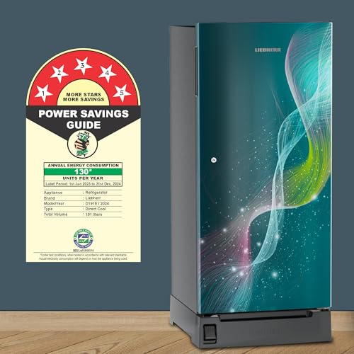 Image of Liebherr 191L 5 Star Inverter,Direct Cool,Handsfree,Foot Pedal,Base Drawer,Pocket Handle,Single Door Refrigerator,20 Yrs Warranty on Compressor,Freezer 22 L,Vegetable Organiser,Teal string(2024 Model)