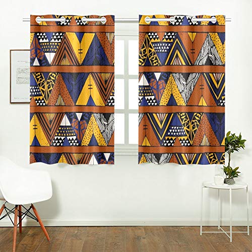 Enevotx Tepee Wigwam Native American Kitchen Curtains Window Curtain Tiers For Café, Bath, Laundry, Living Room Bedroom 26 X 39 Inch 2 Pieces #TOP1