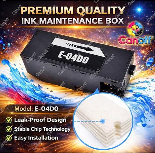 Image of CANOFF T04D0 Ink Maintenance Box Compatible for Epson EcoTank ET-7700 ET-7750 ET7700 ET7750 L7188 L7160 L7180 EW-M770T EW-M770TW EW-M970A3T Printers(T04D0 Maintenance Box)