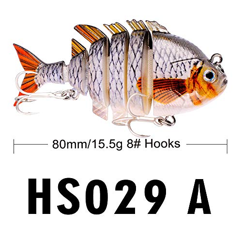 CHSEEO 8cm/ 15.5g Multi-Snodato Esche da Pesca