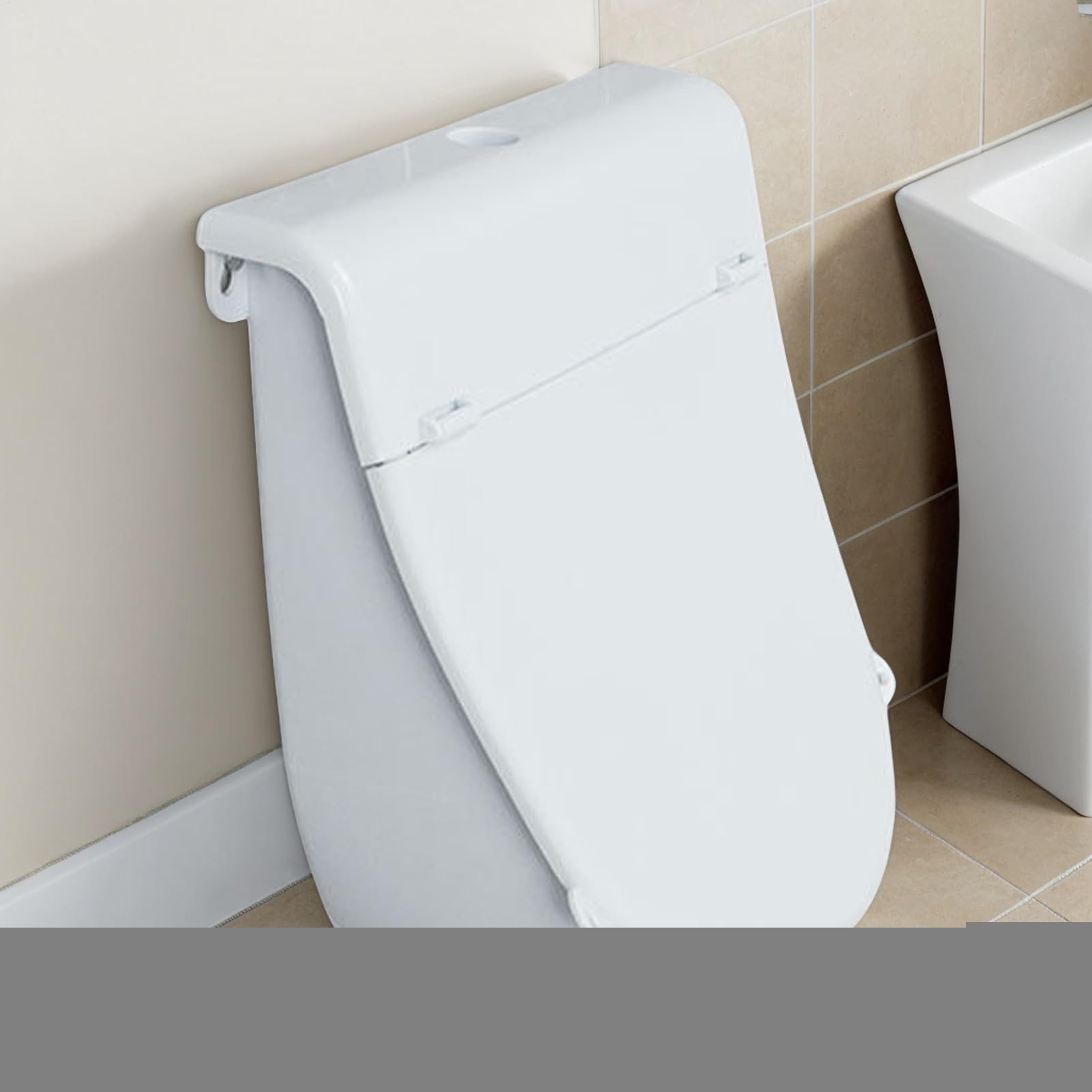 Wasserloses Wandmontiertes Urinal Mit Deckel, Mini Urinal Wandmontage, Plastik Wasserlose Wand, Für Zuhause, Wohnheim, Garten, Geruchsneutrales Design