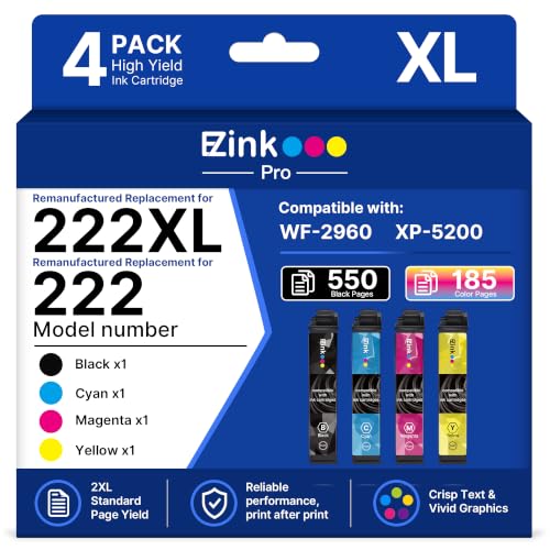 Image of Remanufactured Ink Cartridges Replacement for Epson 222XL Ink Cartridges