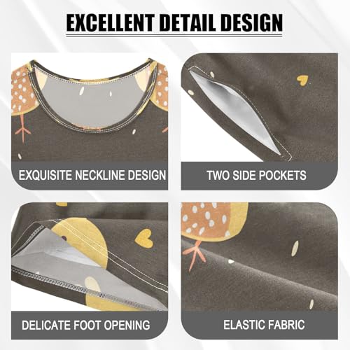 senya Short Sleeve Pajamas Sets Summer Cotton Sleepwear Chicken Mom4