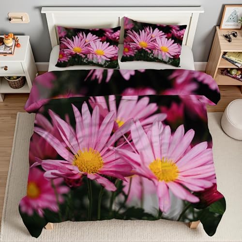 Parure de lit 90x190 blanche à fleurs pour créer une chambre d'ado printanière et fraîche