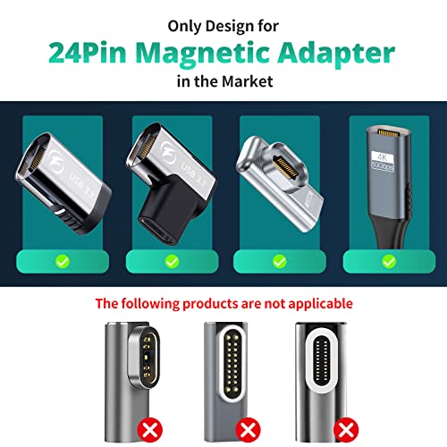 HanCenDa 24-poliger magnetischer USB-C-Anschlussspitzenkopf (3er-Pack), kompatibel mit den meisten Typ-C-Telefonkabel-Adapterpad-Tablet-Geräten-