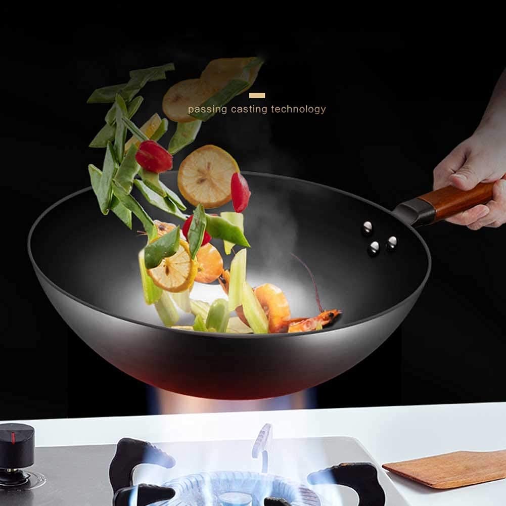 Amazon｜中華鍋鍋ノンスティック中華鍋、ポールアイアン中華鍋