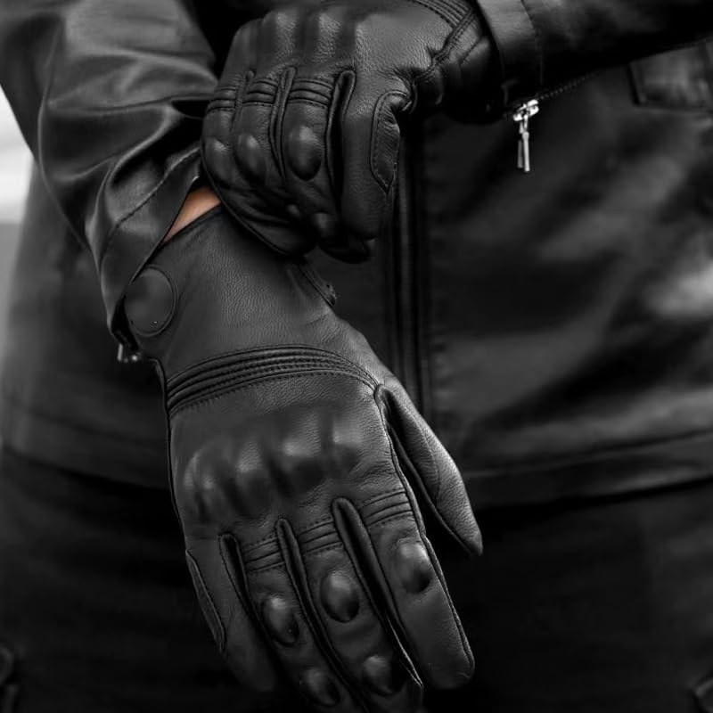Gant Moto Gants de Moto d'hiver for Hommes et Femmes, intérieur Chaud, Coupe-Vent, écran Tactile