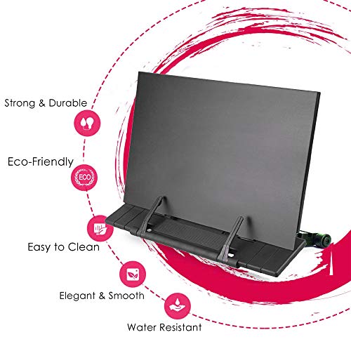 DAYREE 11 x 7.08 Inch Book Stand Holder with 7 Adjustable Positions and Page Paper Clips, Multipurpose Desktop Document Holder for iPad, Reading Rest, Textbook, Cookbooks, Recipes, Tablet, Music Books
