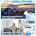 Urinals for Men - Portable Urinal for Men Spill Proof Men's Urine Bottle Male Pee Bottle w/Separate Urine Outlet Soft Funnel 68 OZ Urinal for Hospital Home Camping Car Leakproof 47
