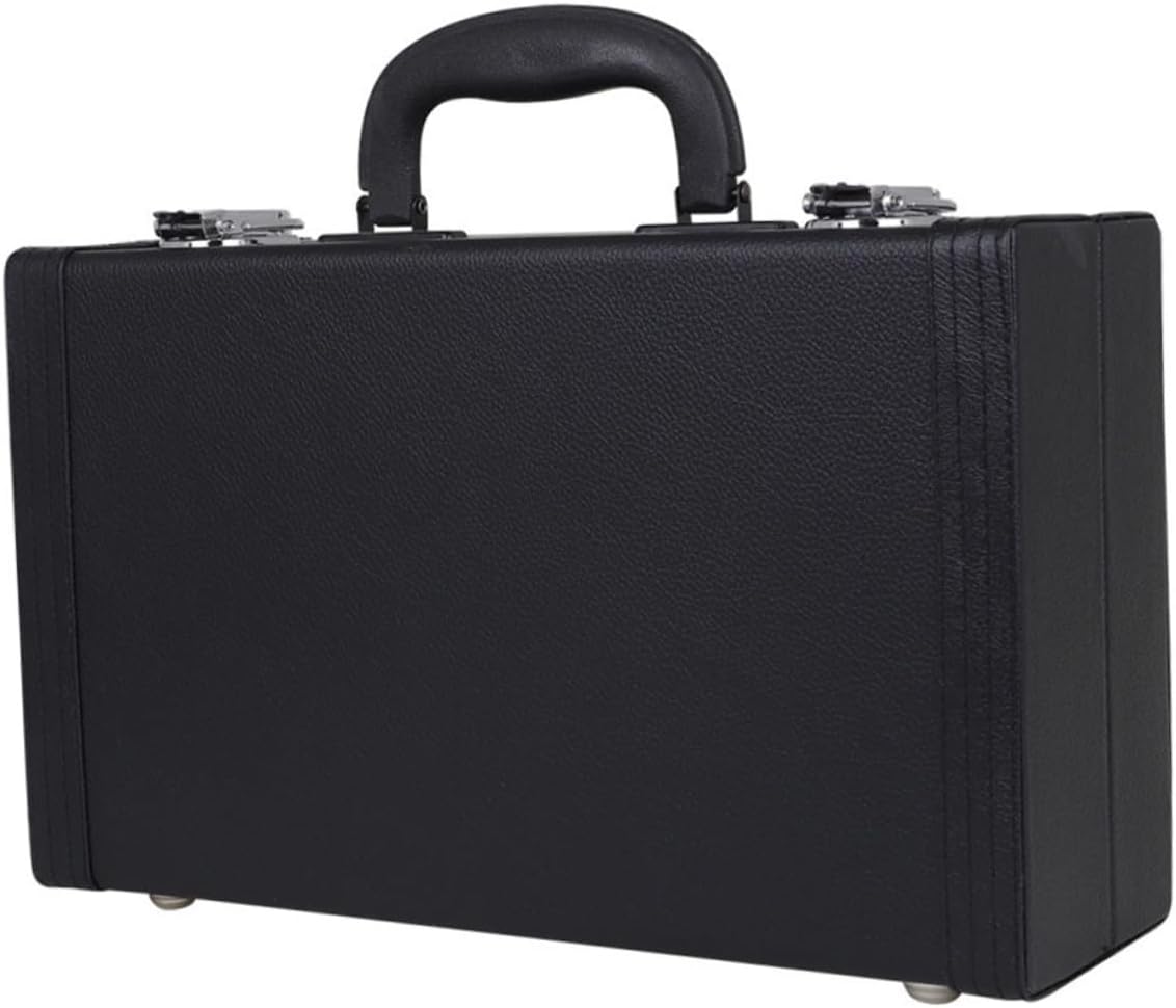 Padded Hard Shell Clarinet Case with Leather Exterior Protective Carrying Box for Woodwind Instruments Fluffy Cotton Interior for Secure Storage Gift for Musicians and Family