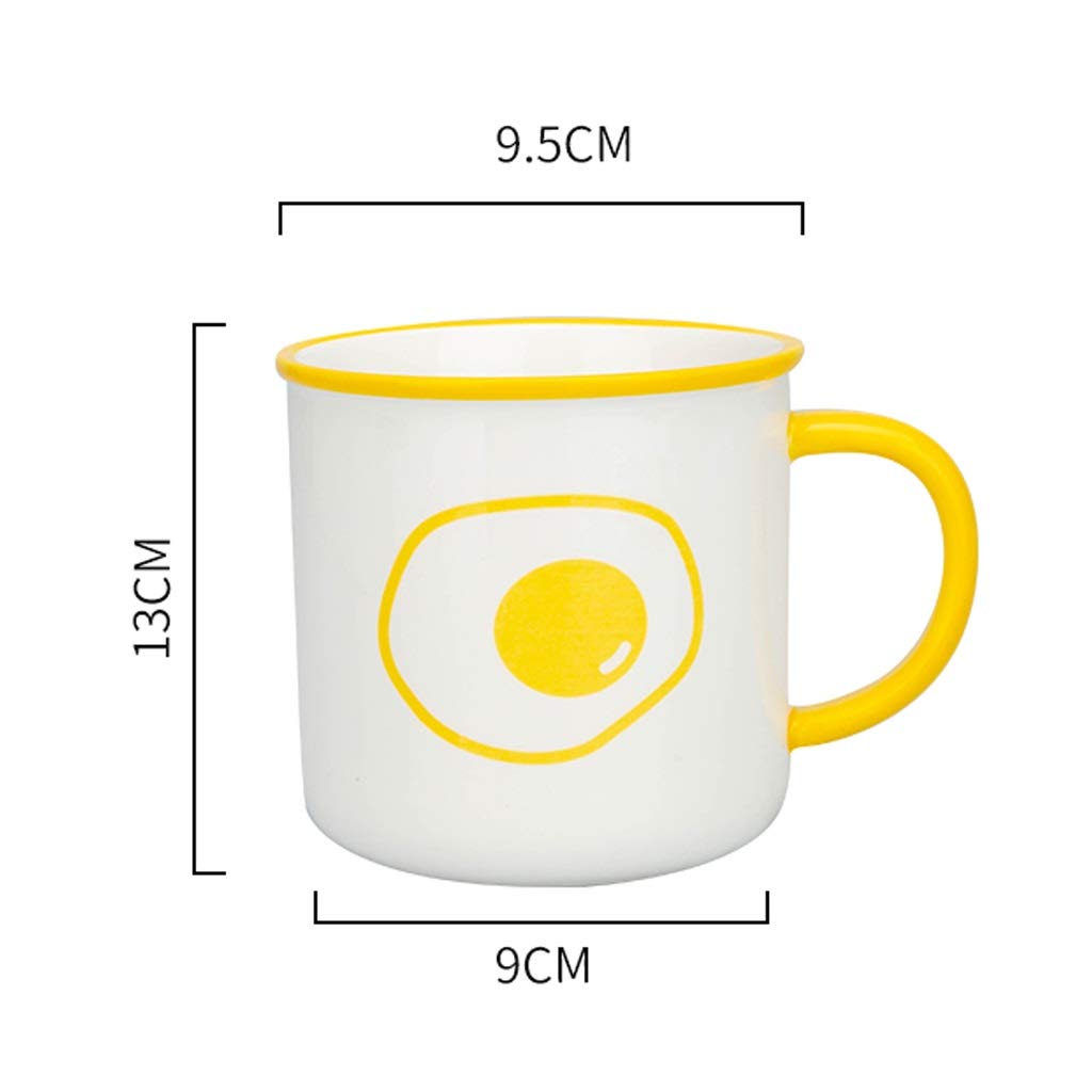 Kaffeetasse Keramik-Kaffeetasse mit Henkel Bedruckte Tassen Einfache kreative Wasser-/Milch-/Tee-/Lattee-Tassen (B)