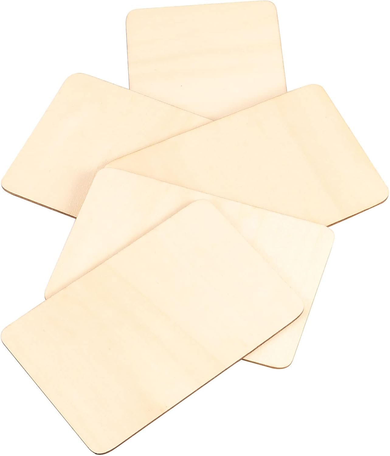HOIGON 100 PCS Rectangle Unfinished Wood Pieces, 4 x 6 Inch Blank Basswood Wooden Sheets Wooden Cutout for Crafts, DIY, Painting
