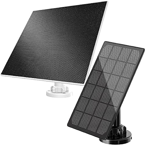 Lybuorze Solar Panel for Wireless Outdoor Camera, Compatible with Micro USB Port Security Camera & Doorbell Camera, Continuous Solar Power, IP66 Waterproof, 10ft Cable, 2-Pack Cover