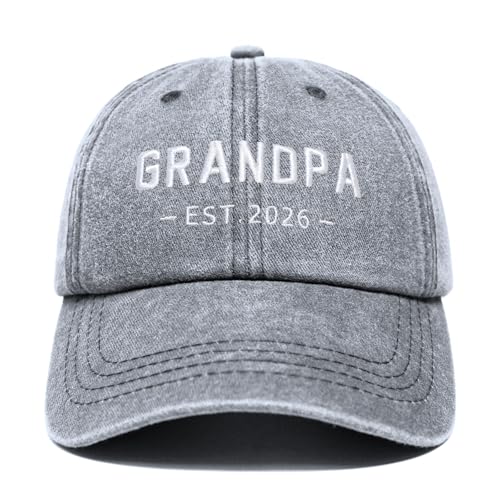 Image of New Grandpa Gifts First Time Est 2026 Promoted to Grandpa to be Hat for Men